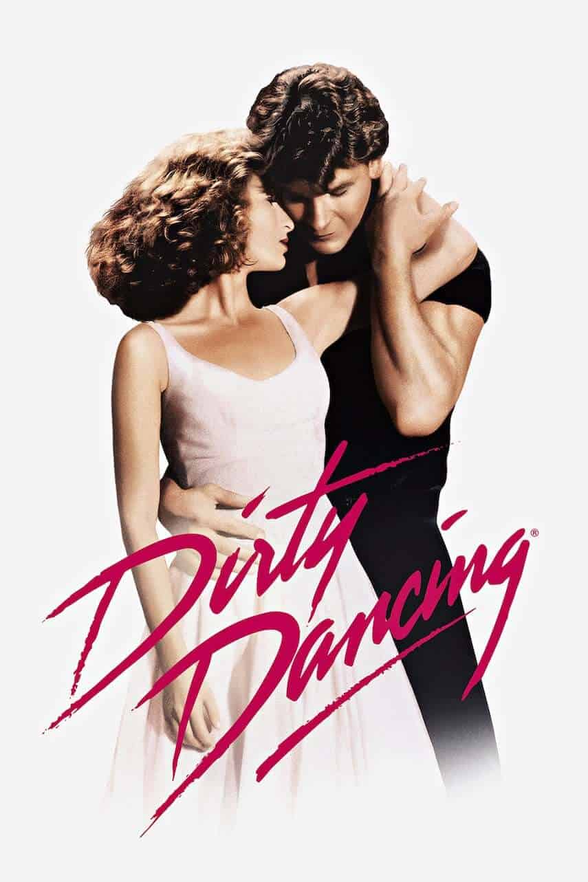 Dirty Dancing movie poster of Patrick Swayze dancing with Jennifer Grey