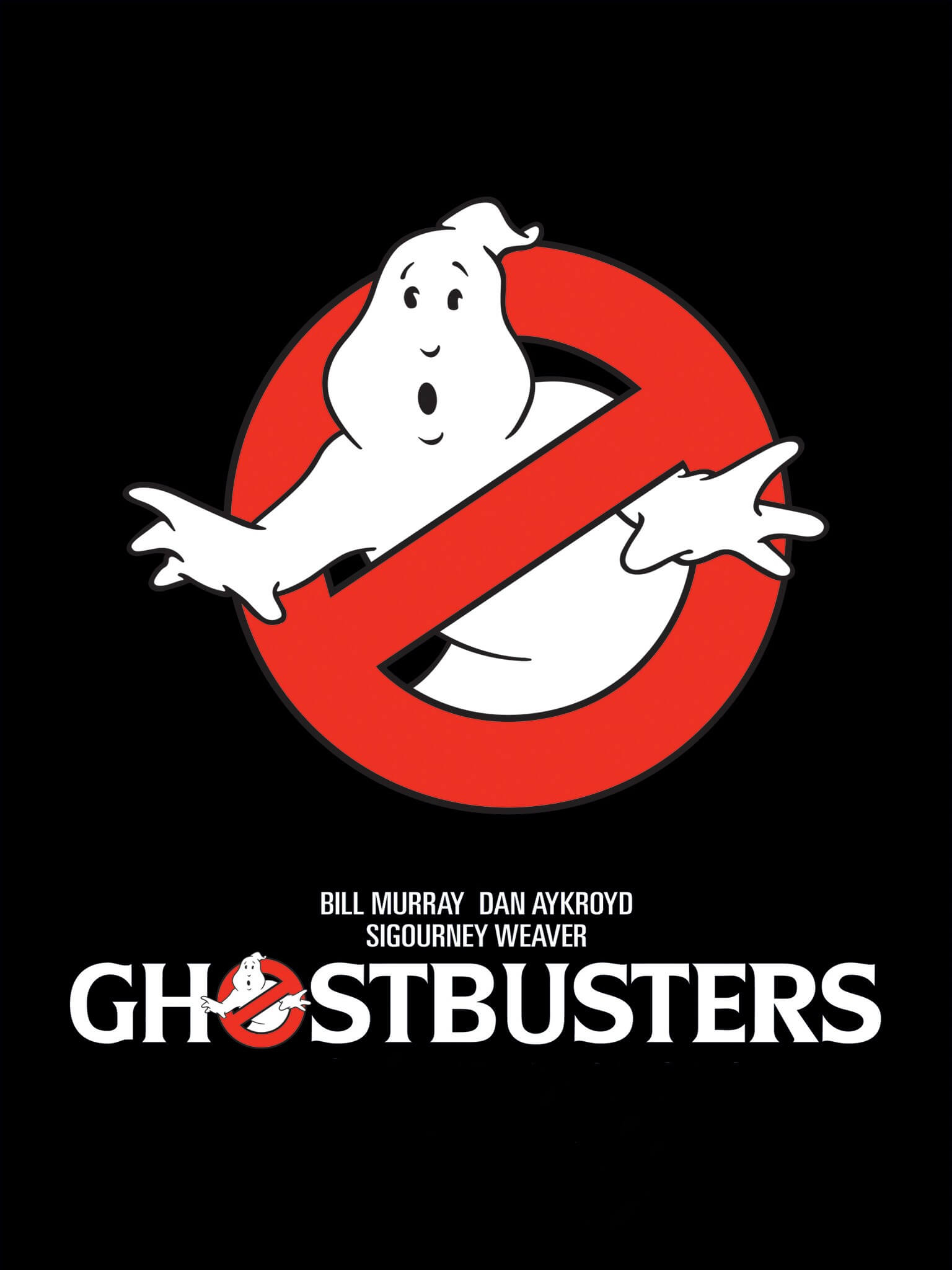 Ghostbusters symbol of ghost in a red circle with a line through it
