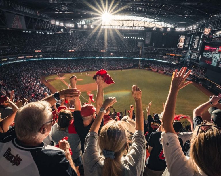 Sports Anagrams with Answers cover photo of a crowd cheering at a baseball game in a large stadium
