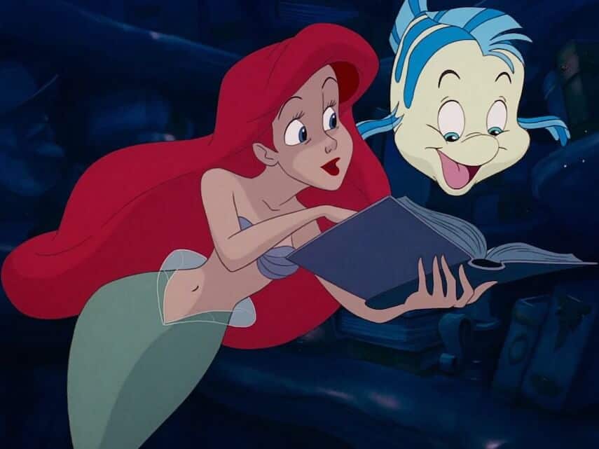 Ariel and Flounder singing Part of Your World - The Little Mermaid