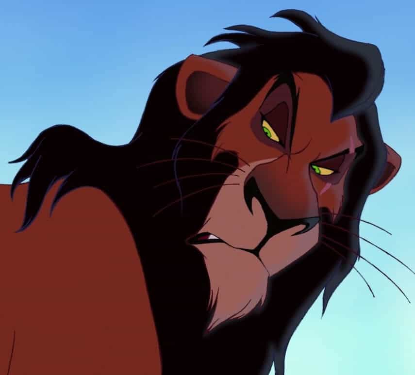 Scar from The Lion King Animated Movie