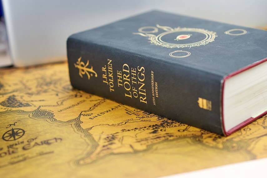 Lord of the Rings Hardback book on Middle Earth Map