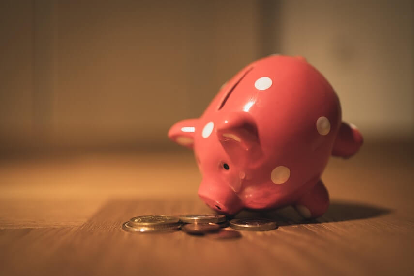 Pink Pig Piggy Bank with white polkadots