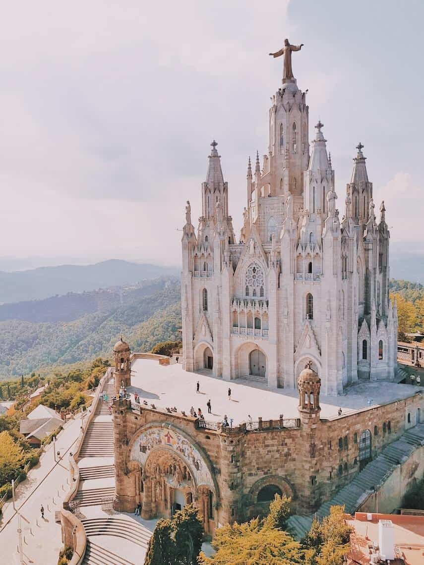 Church at Tibidabo Amusement Park, Barcelona, Spain