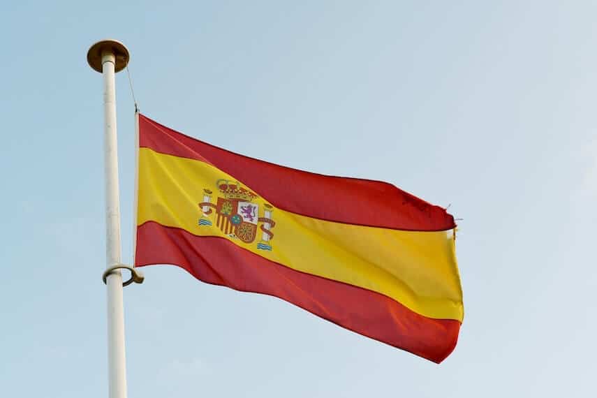 Spanish flag flying