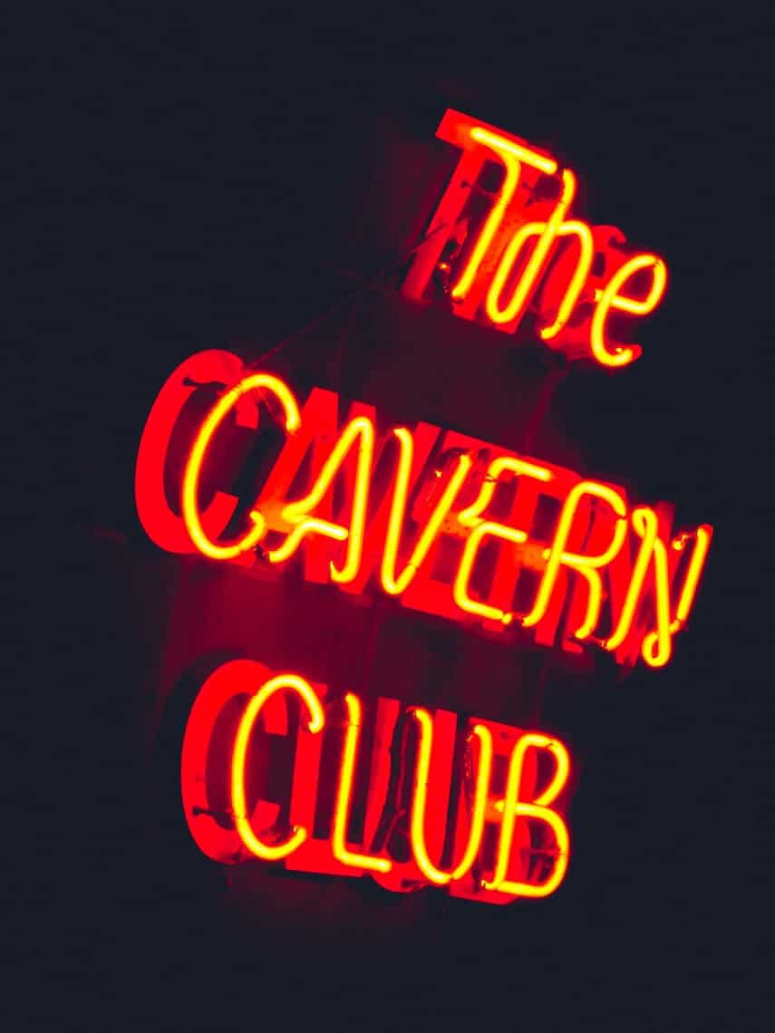 Neon sign of The Cavern Club