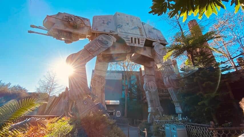 Replica AT-AT All Terrain Armoured Transport Vehicle in Disneyland