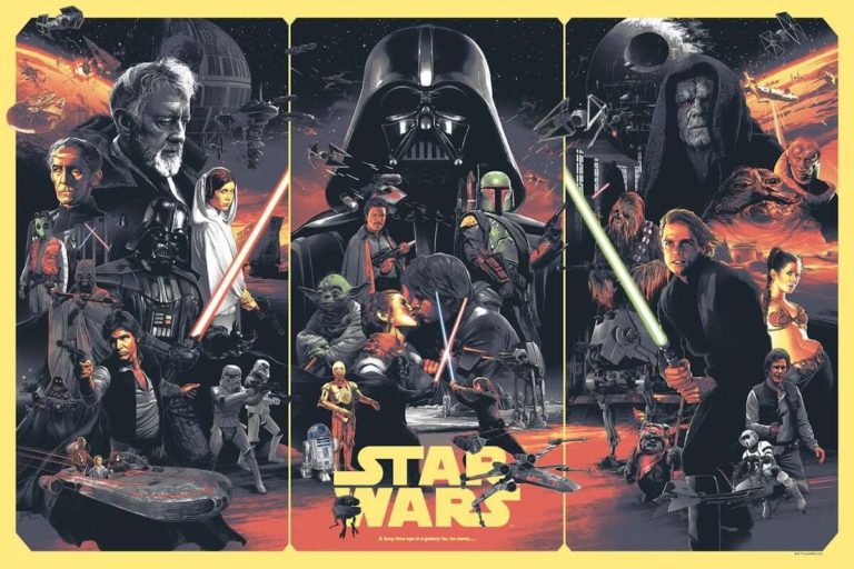 Star Wars Trivia Questions and Answers cover photo of Star Wars Artwork of all character
