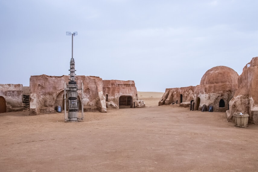 The original film set used in Star Wars as Mos Eisly space port. Still preserved in Tunisia